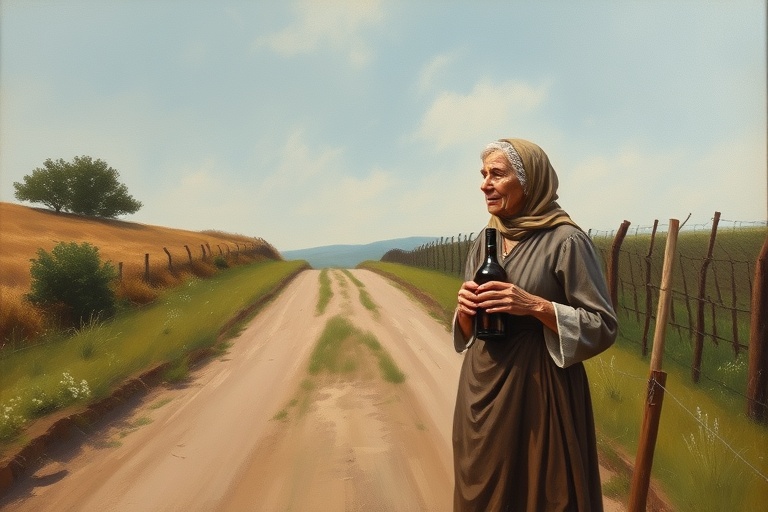 THE OLD WOMAN AND THE WINE JAR